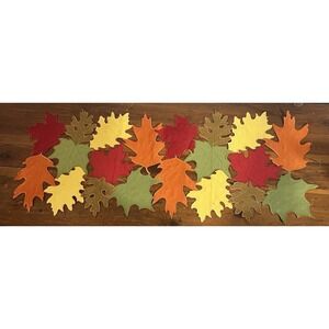 Embroidered Leaves Table Runner ‎ Thanksgiving Autumn Fall Decor So Pretty!